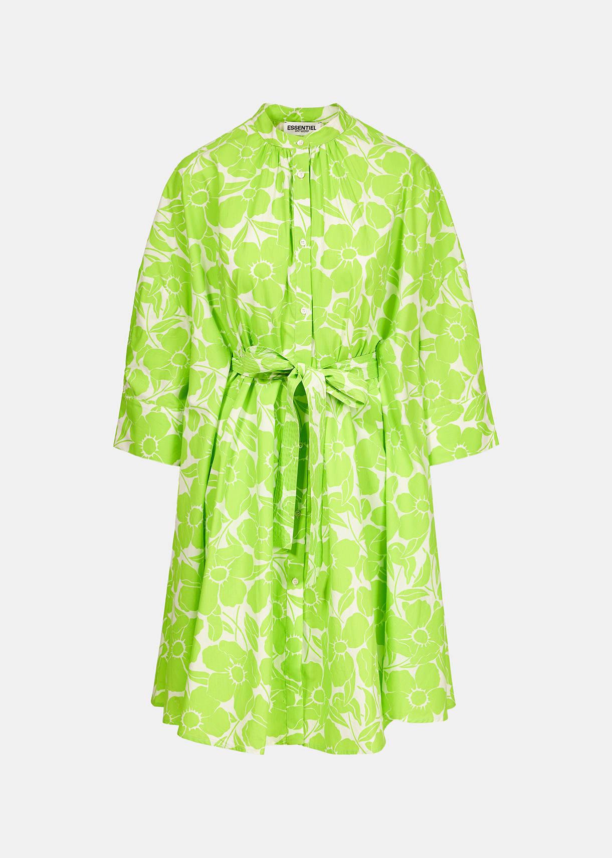 Robe Portefeuille Bellerose Femme Taille 38 - Turquoise Vert Forêt Gris - Coton