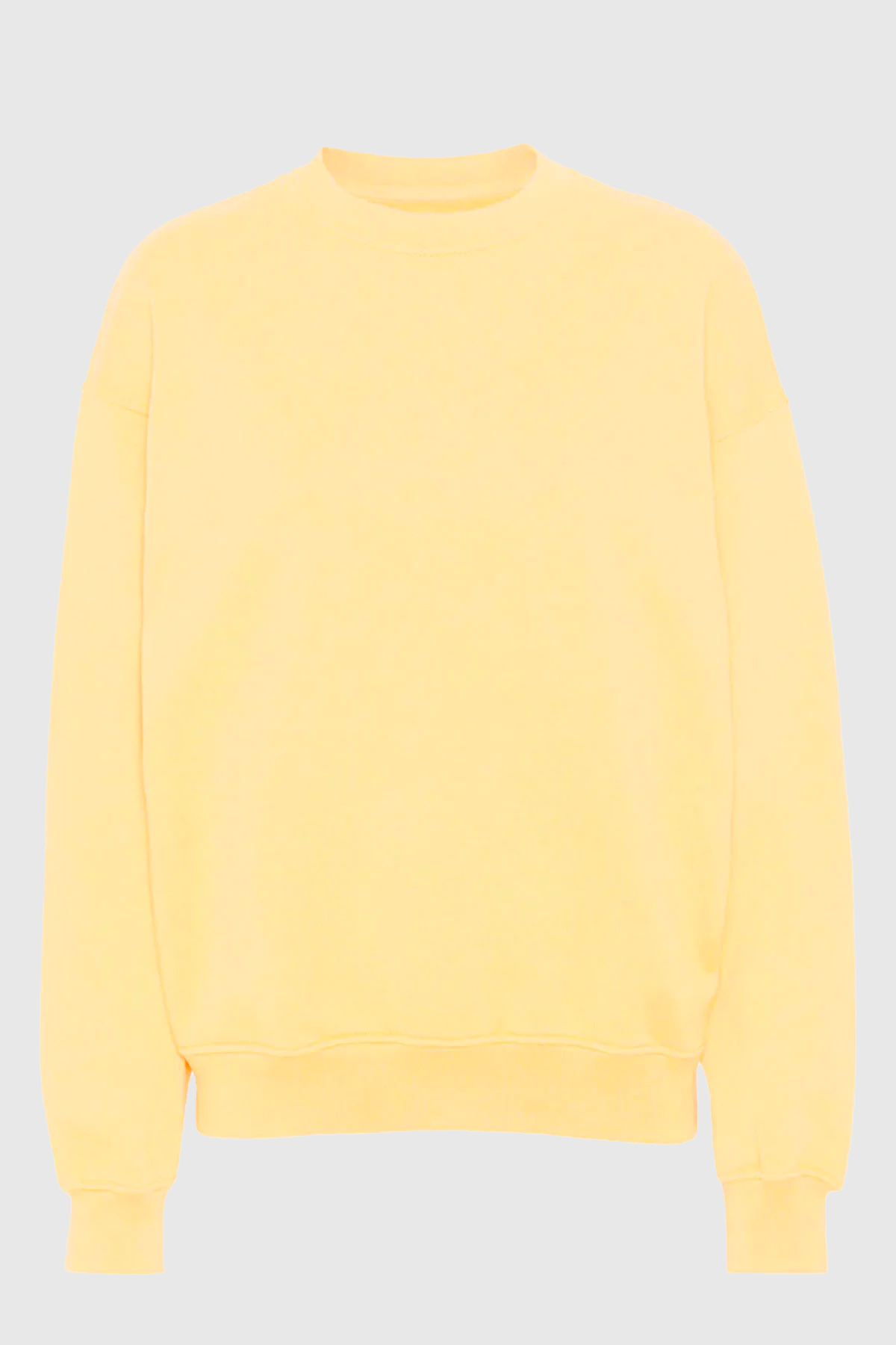 colorful standard sweatshirt organic oversized crew soft yellow