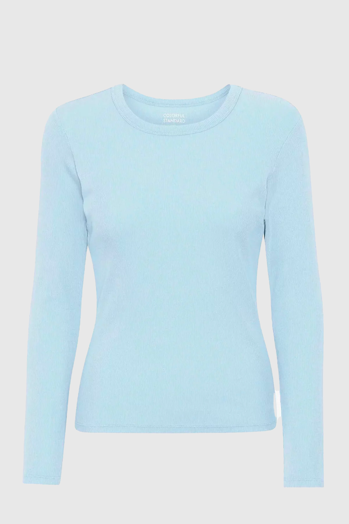 colorful standard top women organic rib ls polar blue