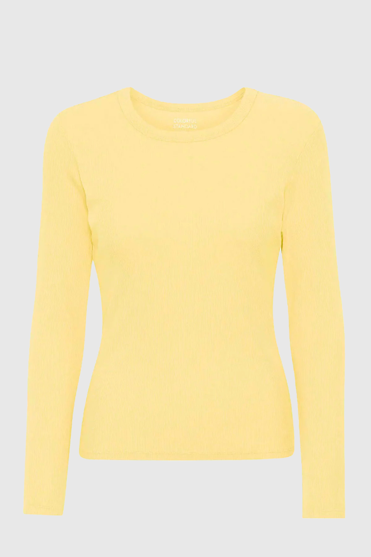 colorful standard top women organic rib ls soft yellow