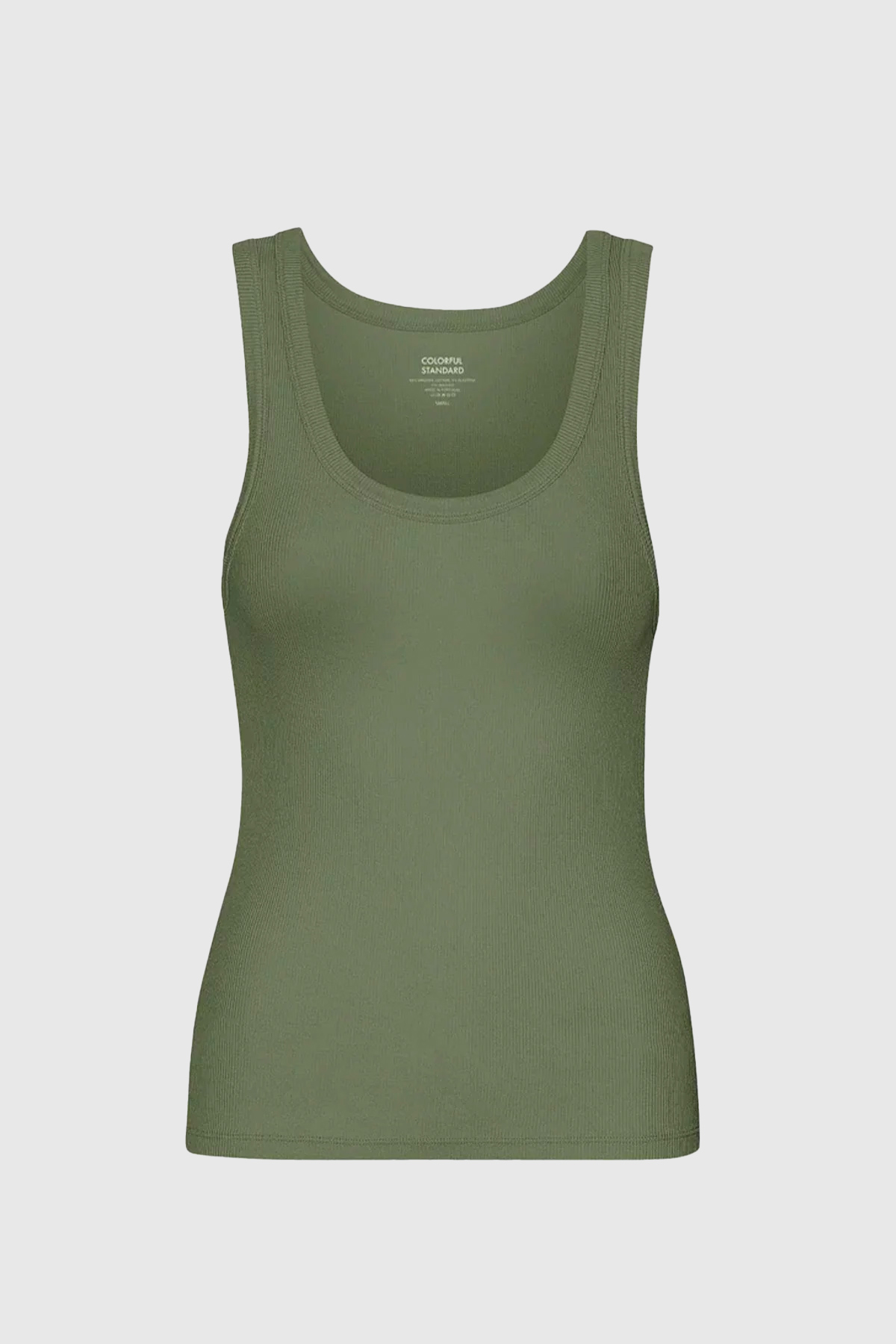 colorful standard top women organic rib tank dusty olive