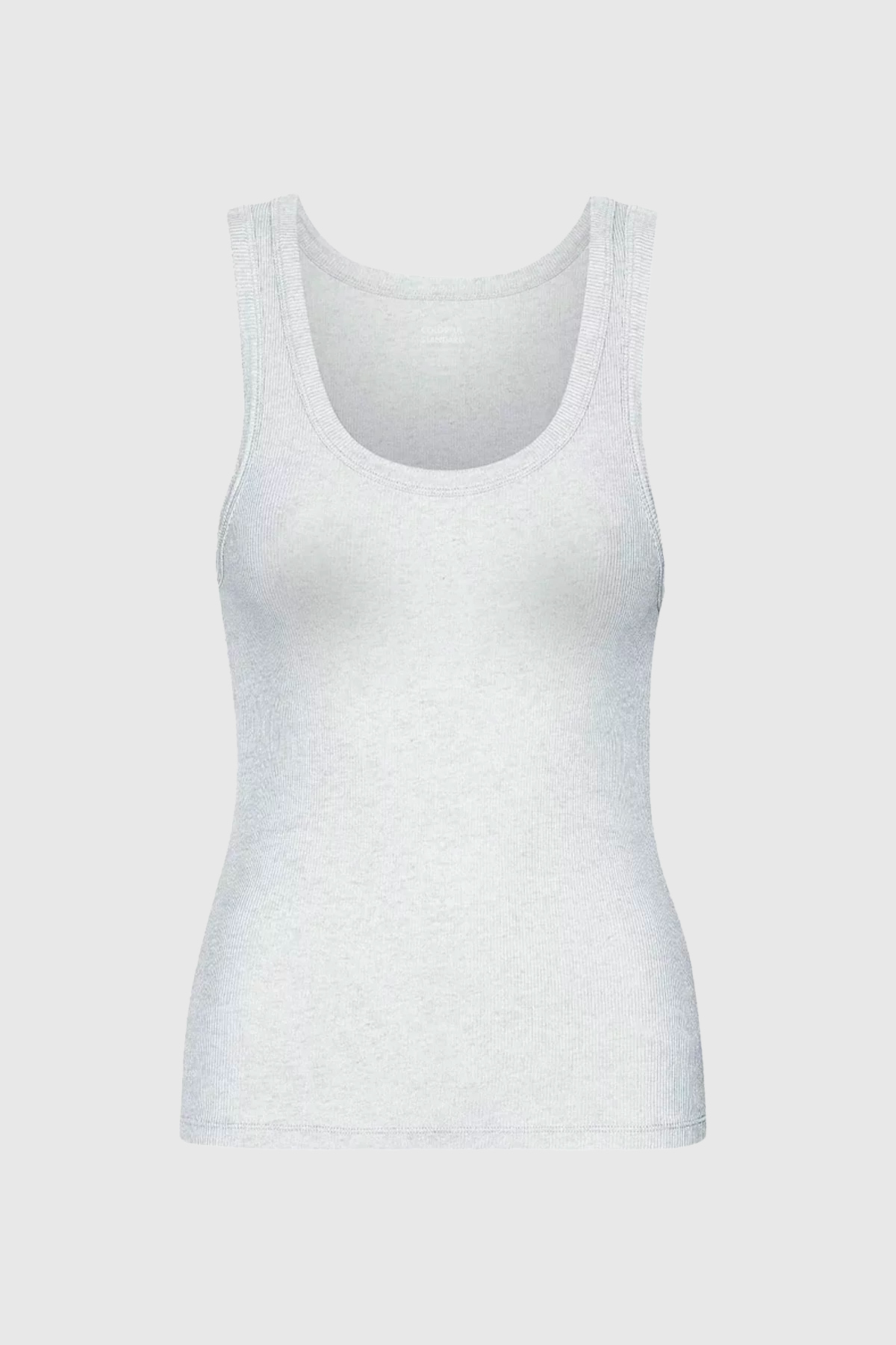 colorful standard top women organic rib tank snow melange