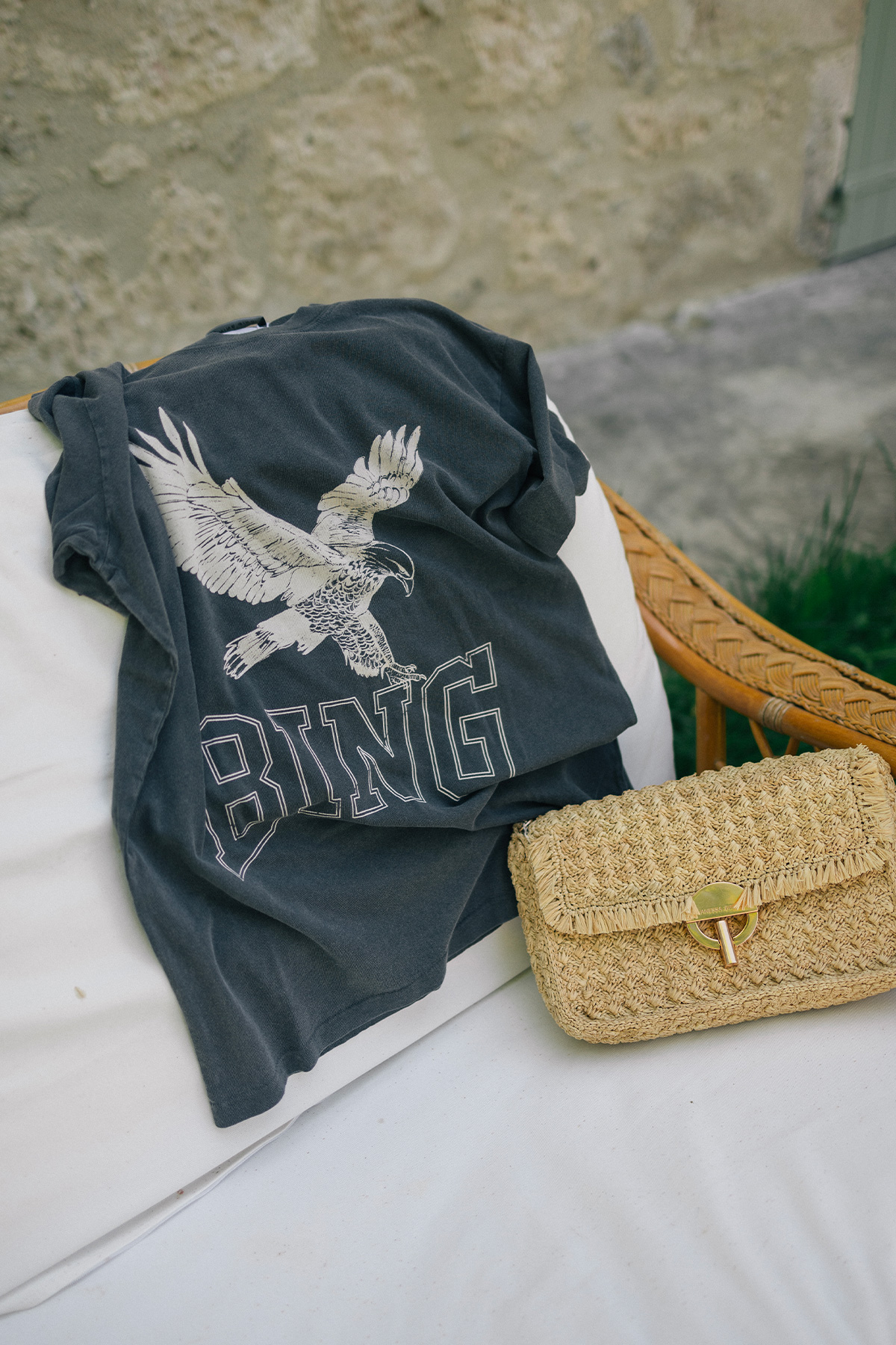 anine bing t shirt lili tee retro eagle