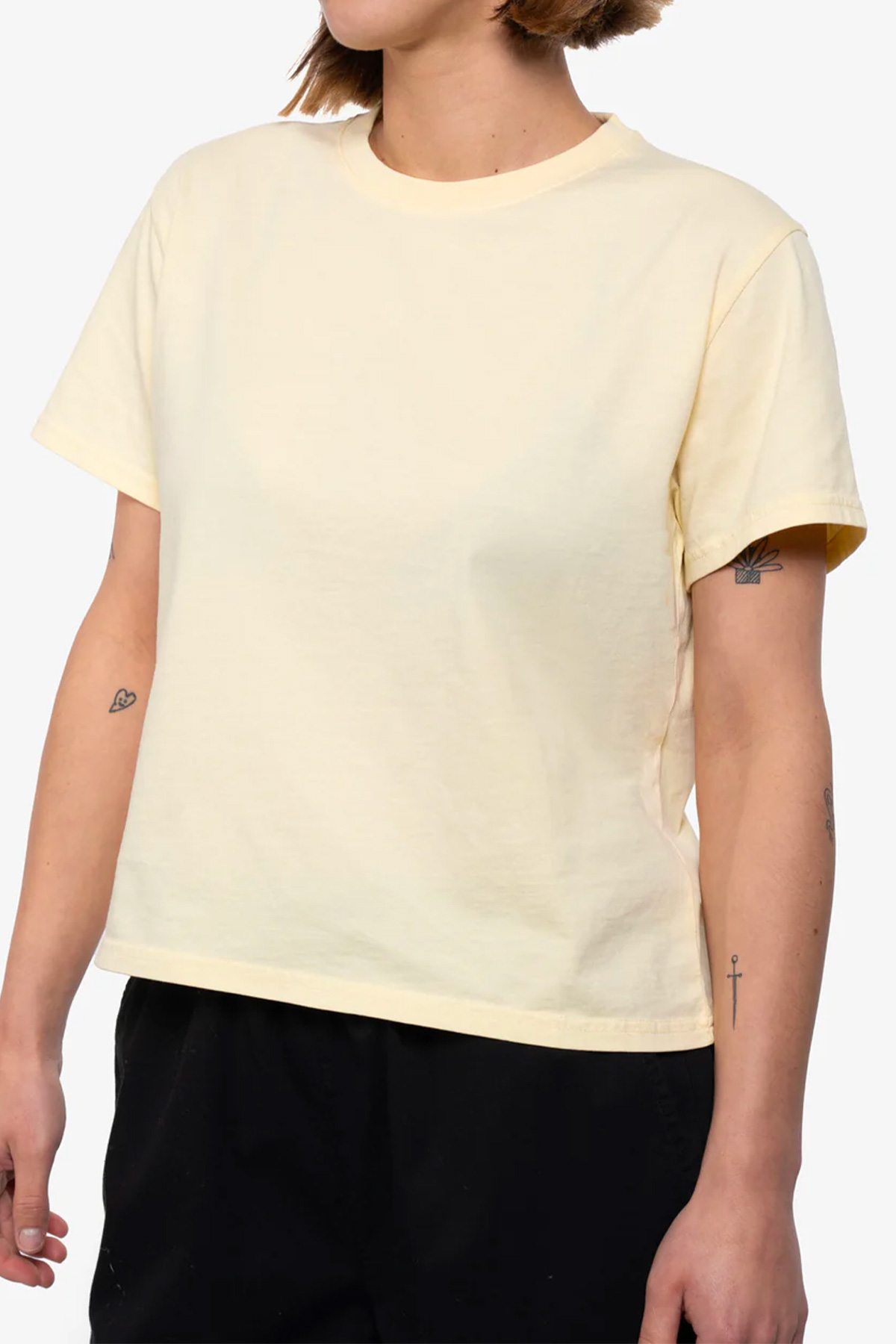 colorful standard t shirt organic boxy crop