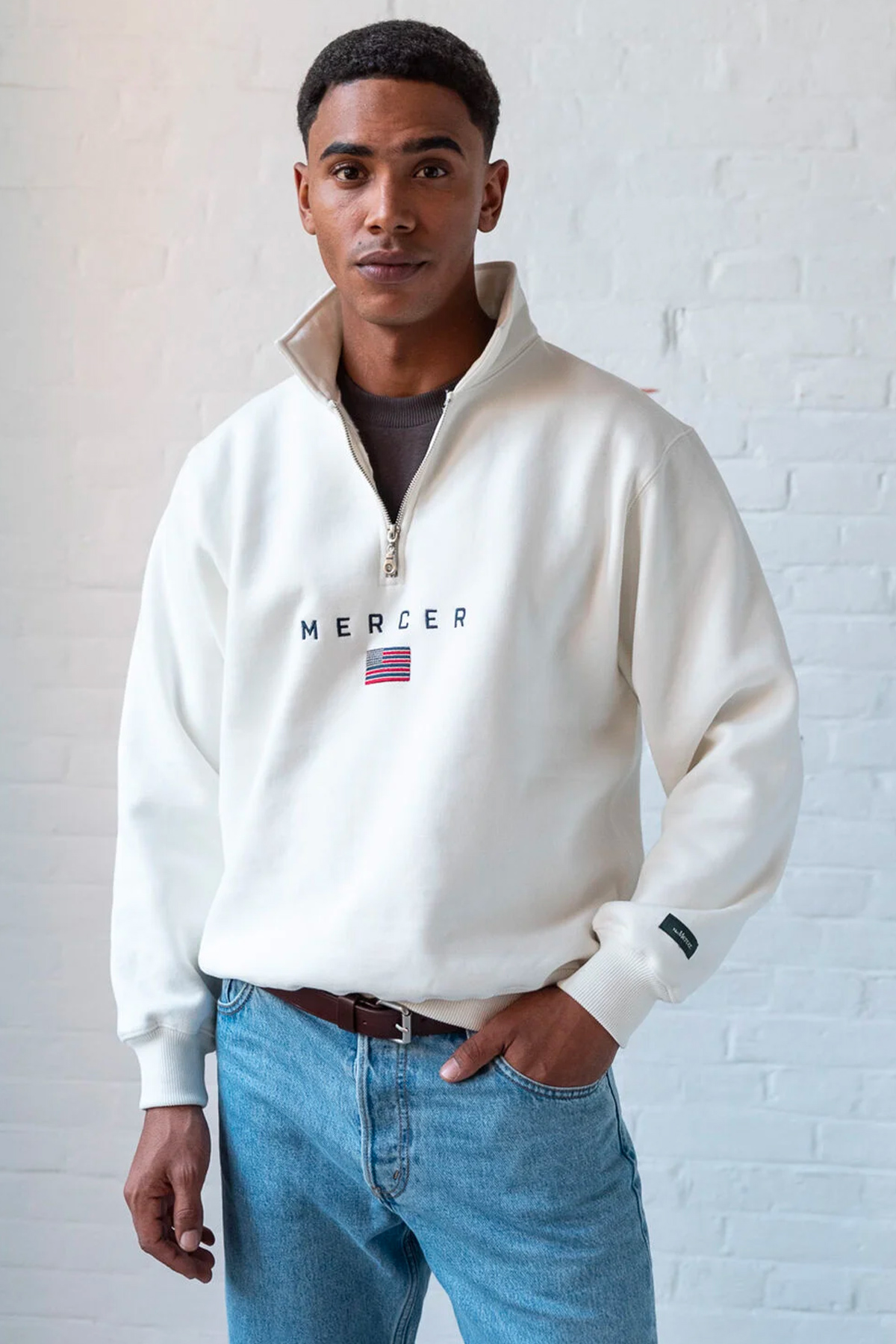 mercer amsterdam sweatshirt quarter zip