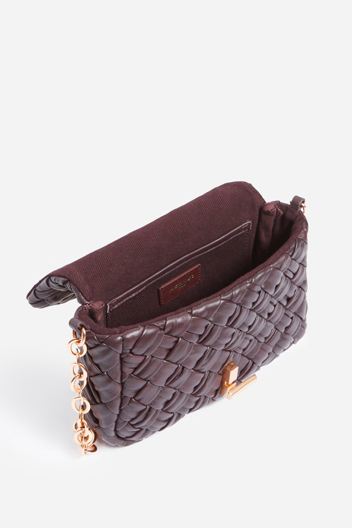 vanessa bruno petit sac moon cuir tresse