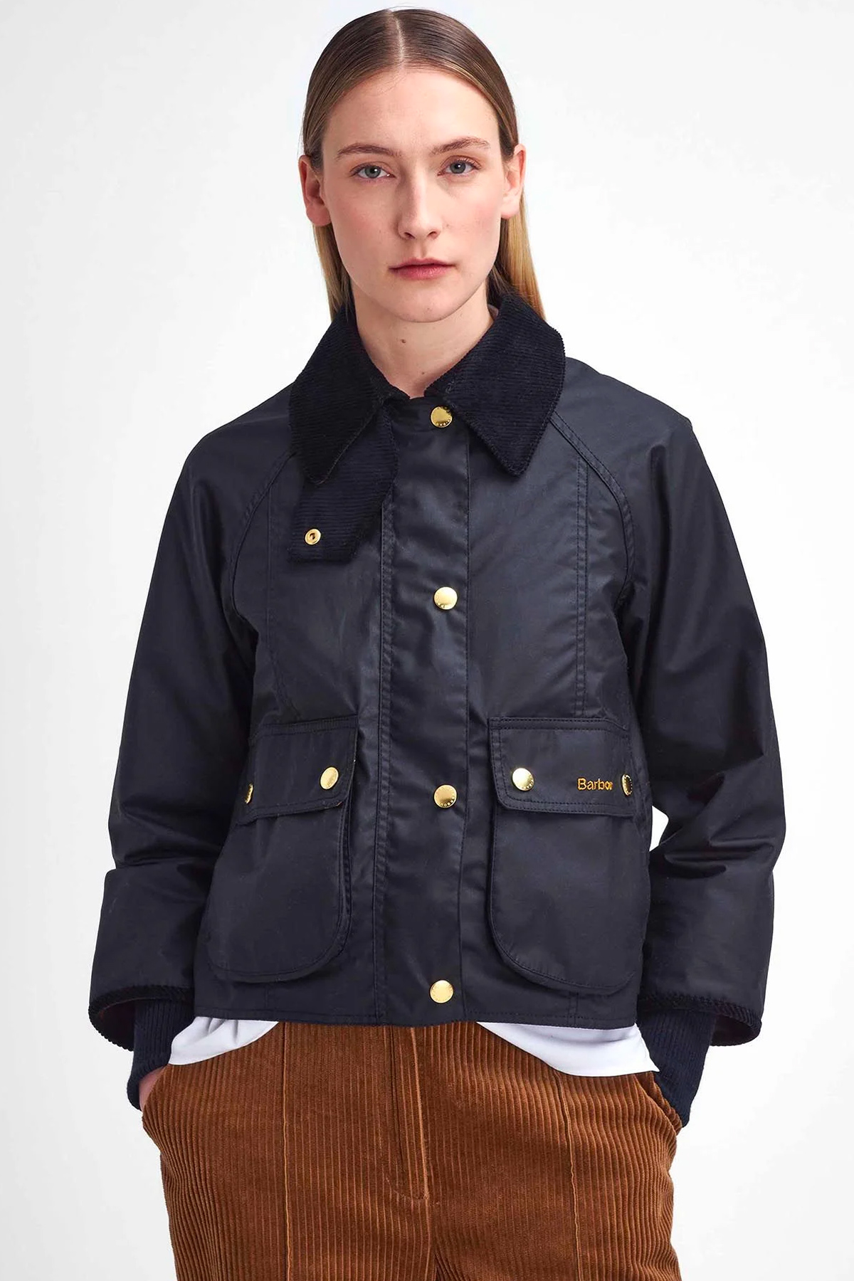 barbour veste crooped beadnell wax