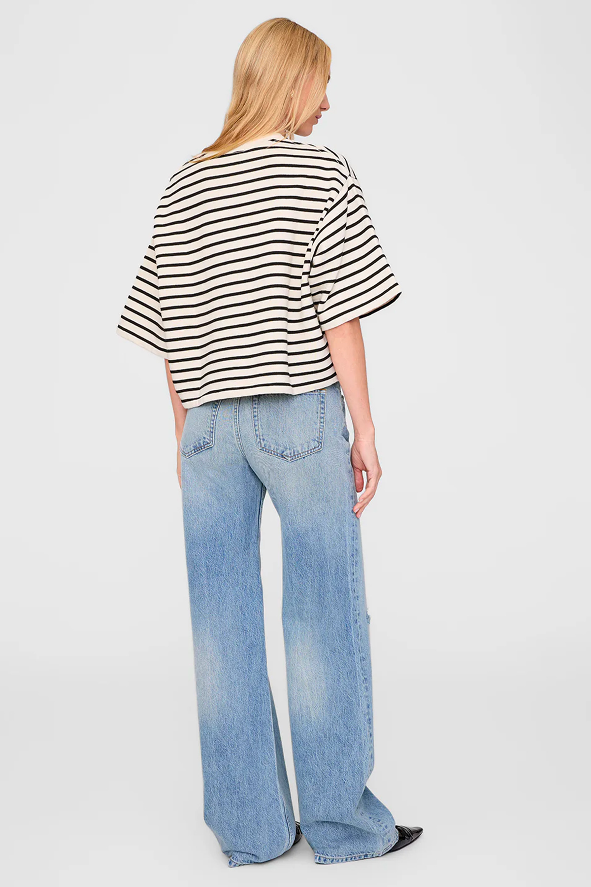 anine bing t shirt myers cropped tee