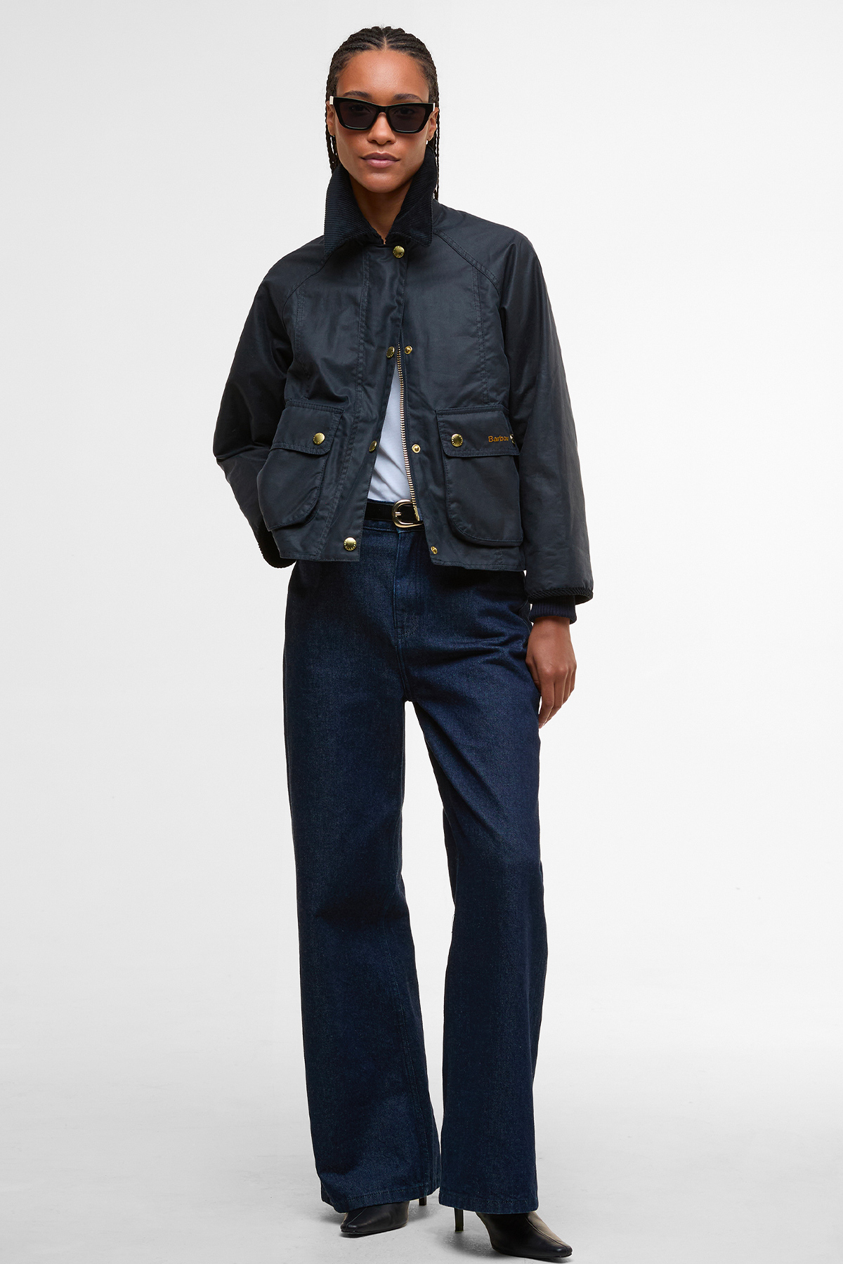 barbour veste cropped beadnell wax