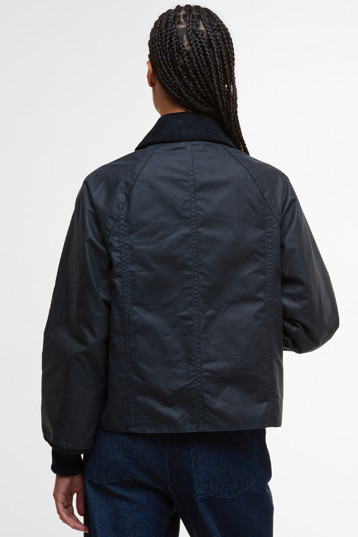 barbour veste cropped beadnell wax