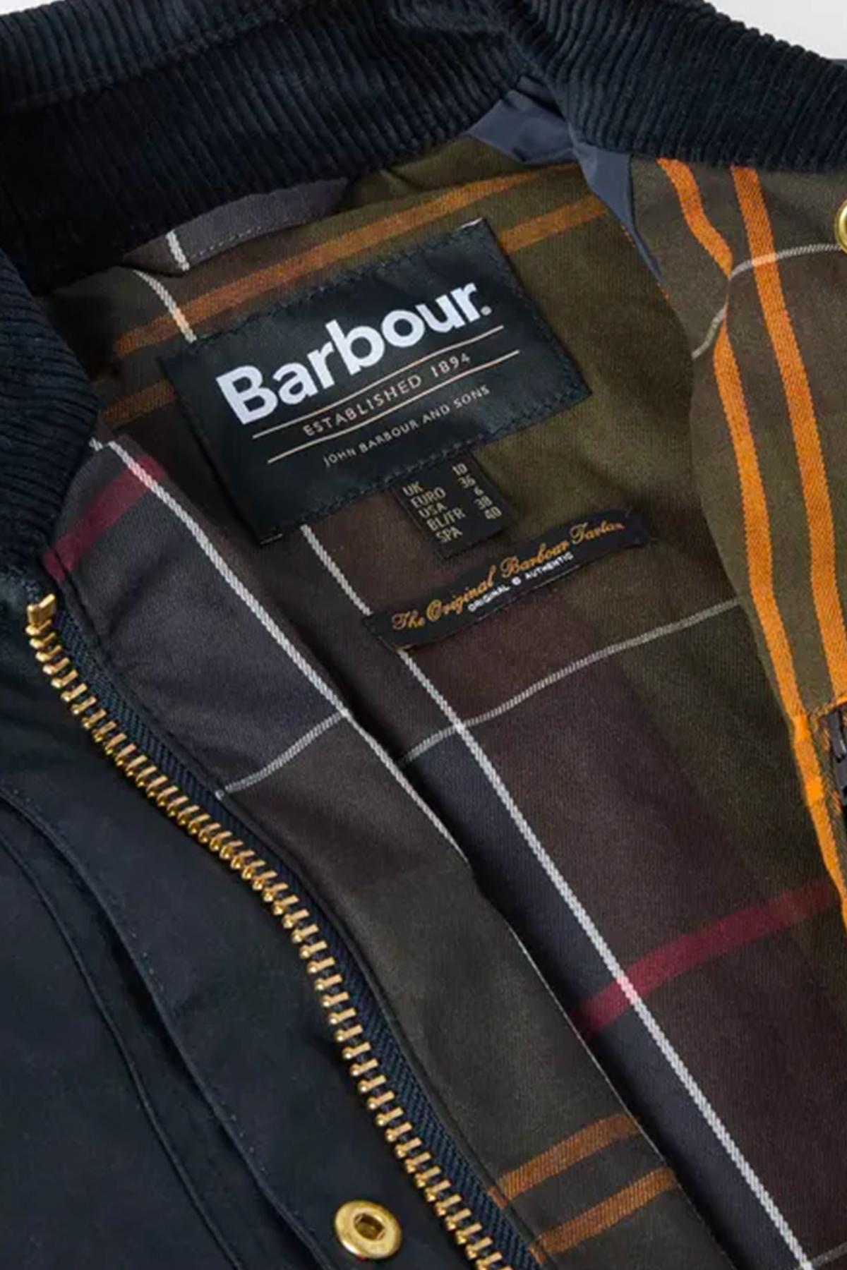 barbour veste cropped beadnell wax