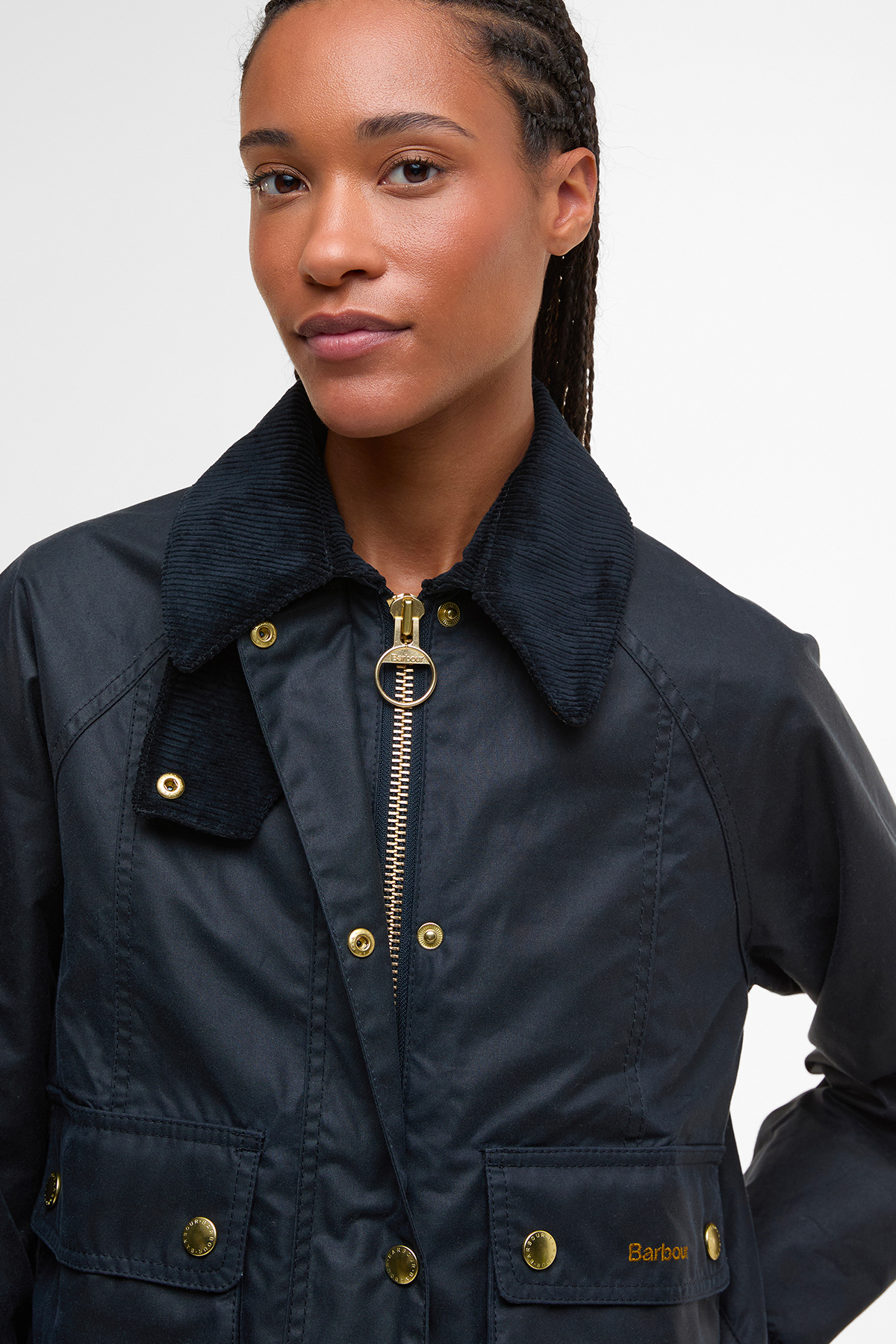 barbour veste cropped beadnell wax