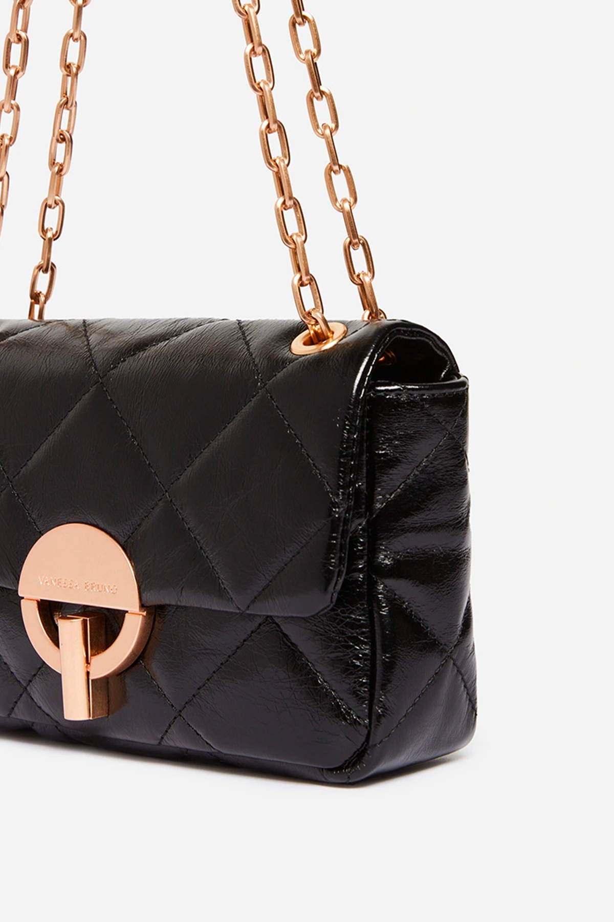 vanessa bruno sac moyen moon cuir noir
