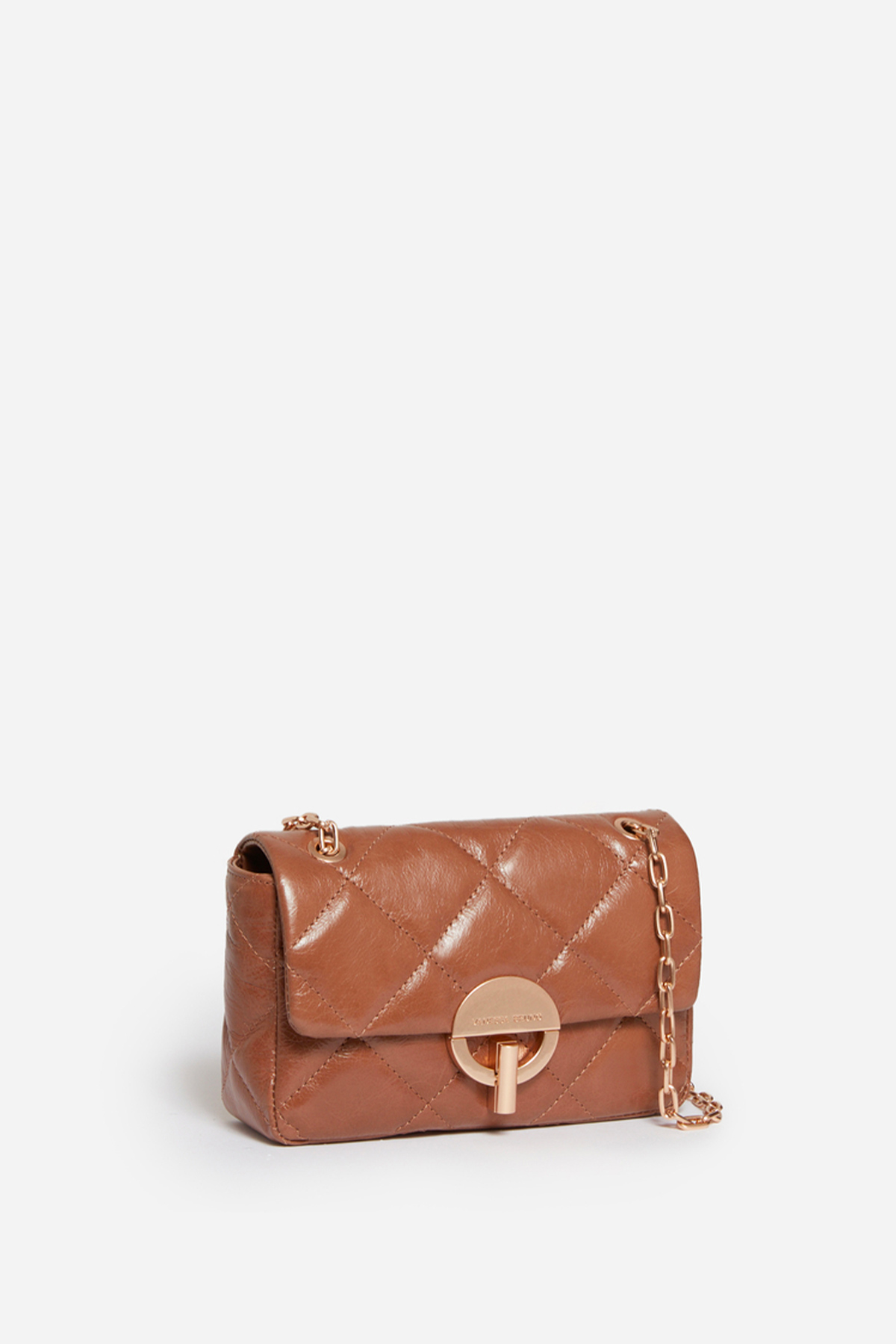 vanessa bruno sac moyen moon cuir marron glacé