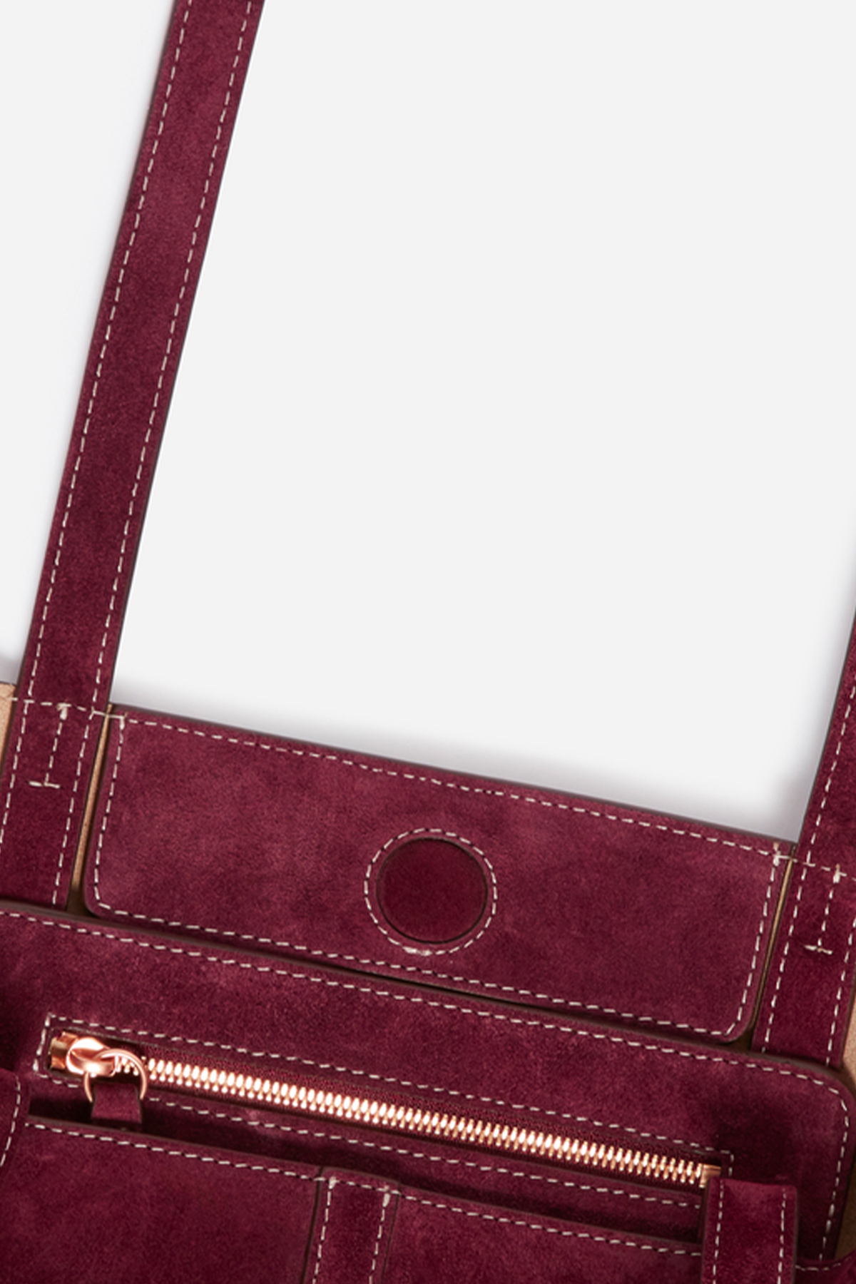vanessa bruno petit cabas daily en cuir velours