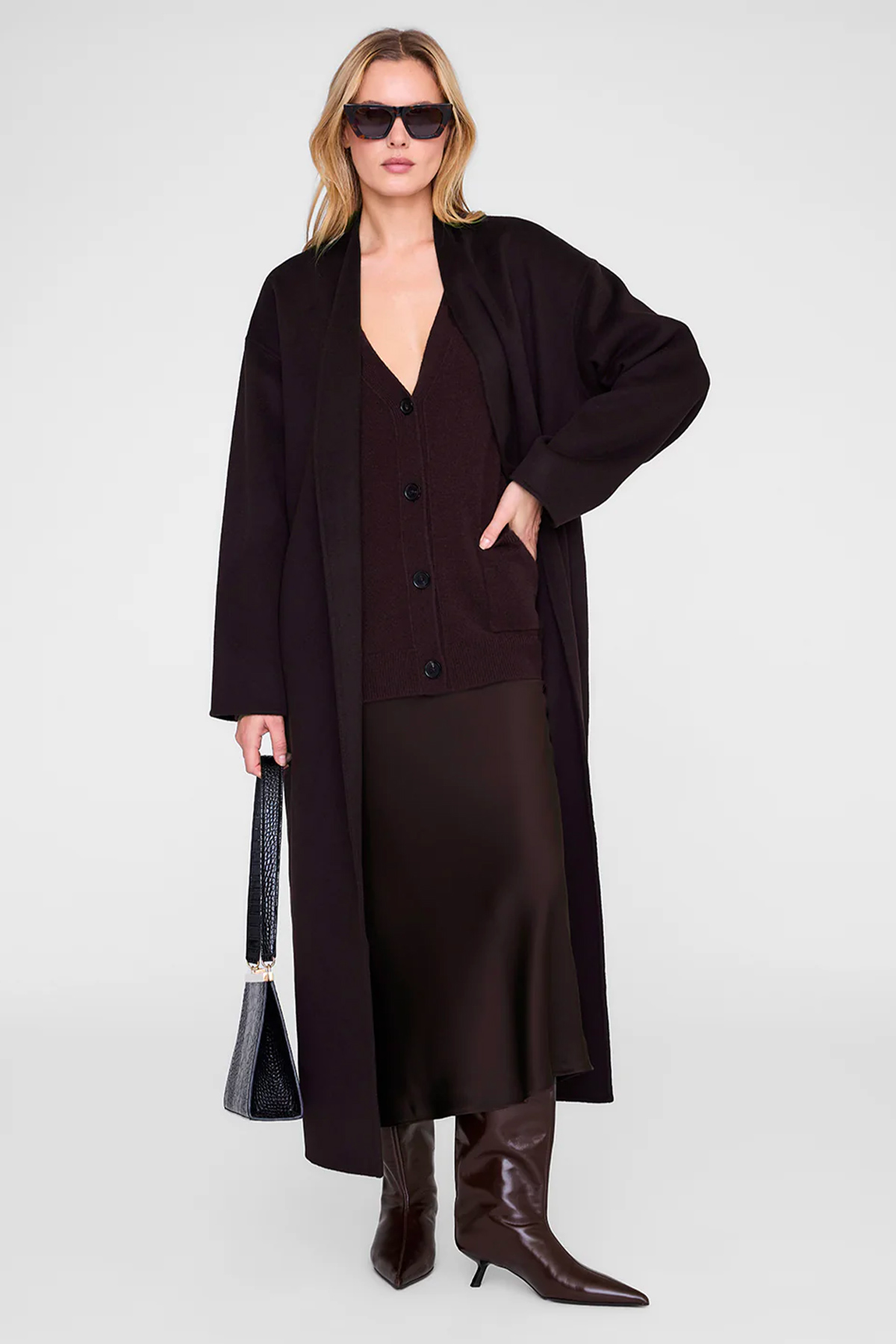 anine bing jupe bar silk