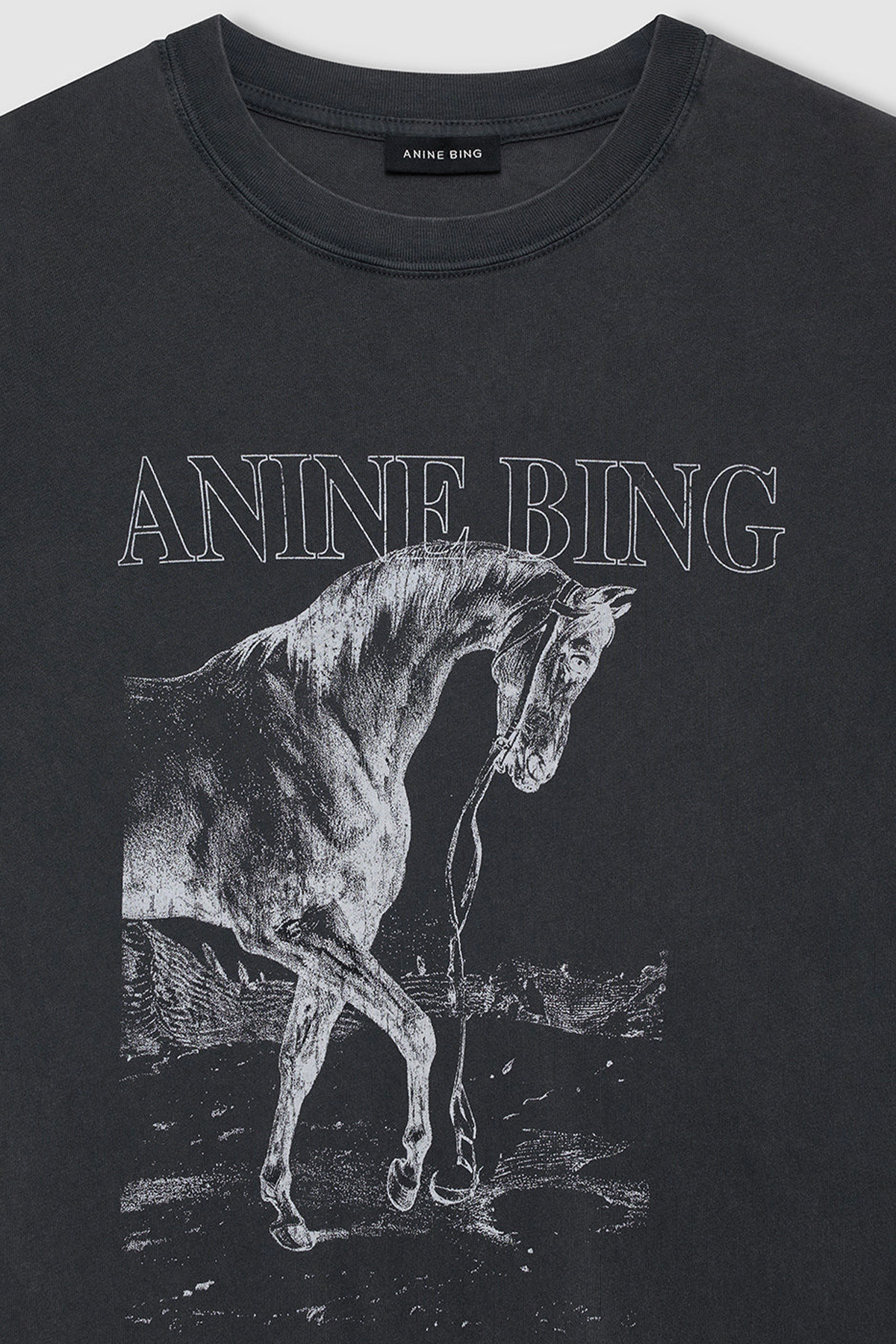 anine bing t shirt lili tee horse anine bing t shirt lili tee horse