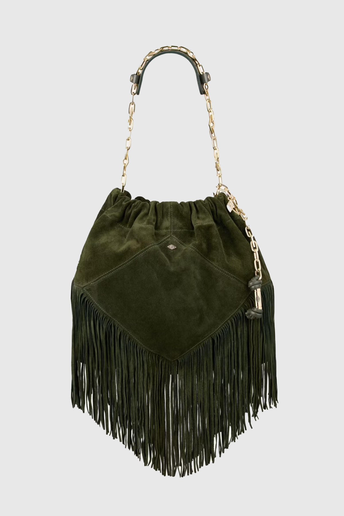 ba&sh sac m suede june tote franges