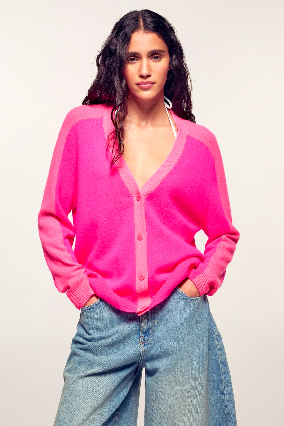 from future pull cardigan bicolore