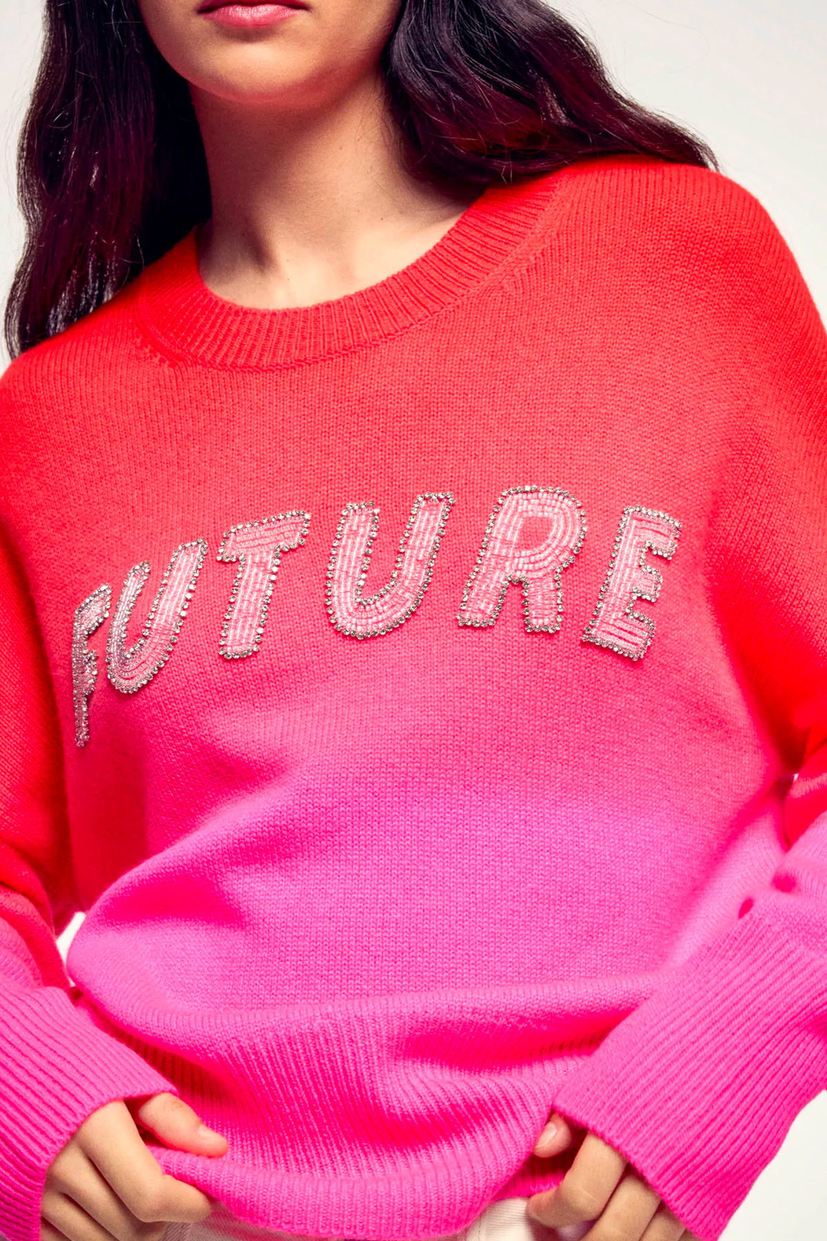 from future pull col rond à broderies"future"
