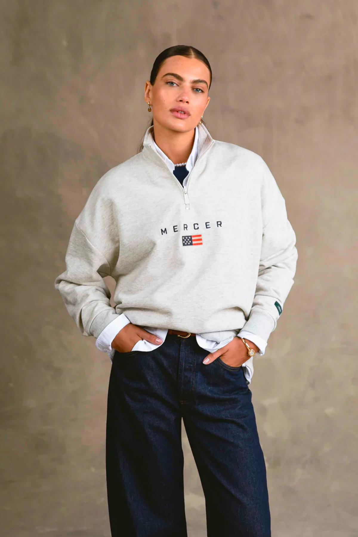 mercer amsterdam sweatshirt the mercer quarter zip