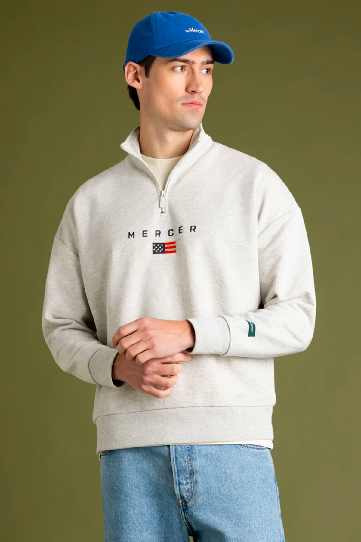 mercer amsterdam sweatshirt the mercer quarter zip