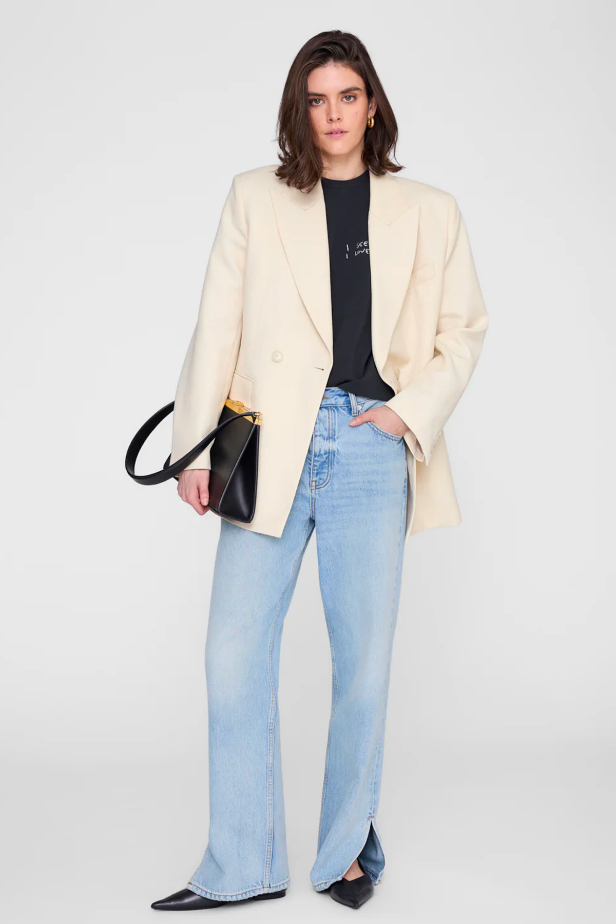 anine bing t shirt shelly tee i see you i love you