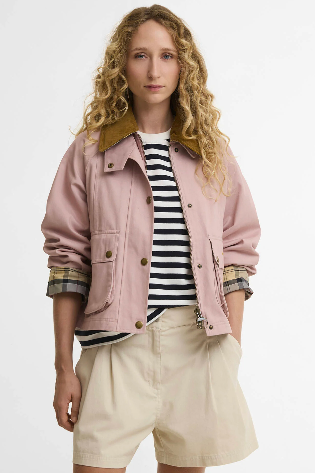 barbour veste cropped beadnell casual