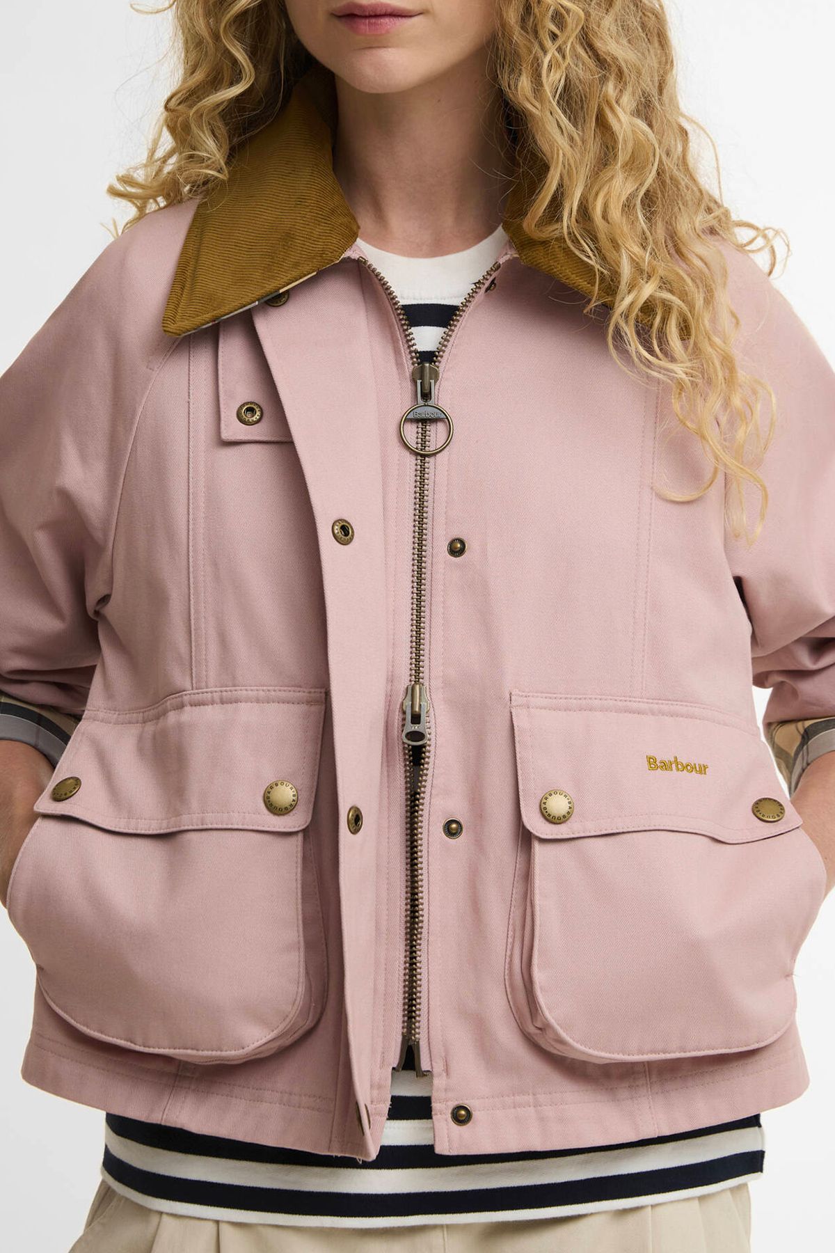 barbour veste cropped beadnell casual