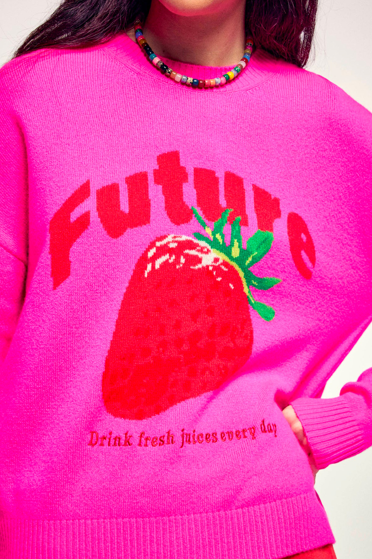 from future pull col rond motif future intarsia