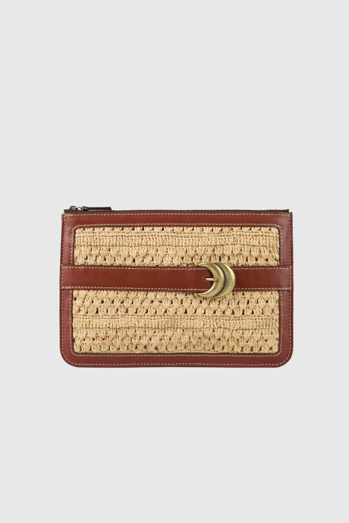 ba&sh pochette raphia youyou